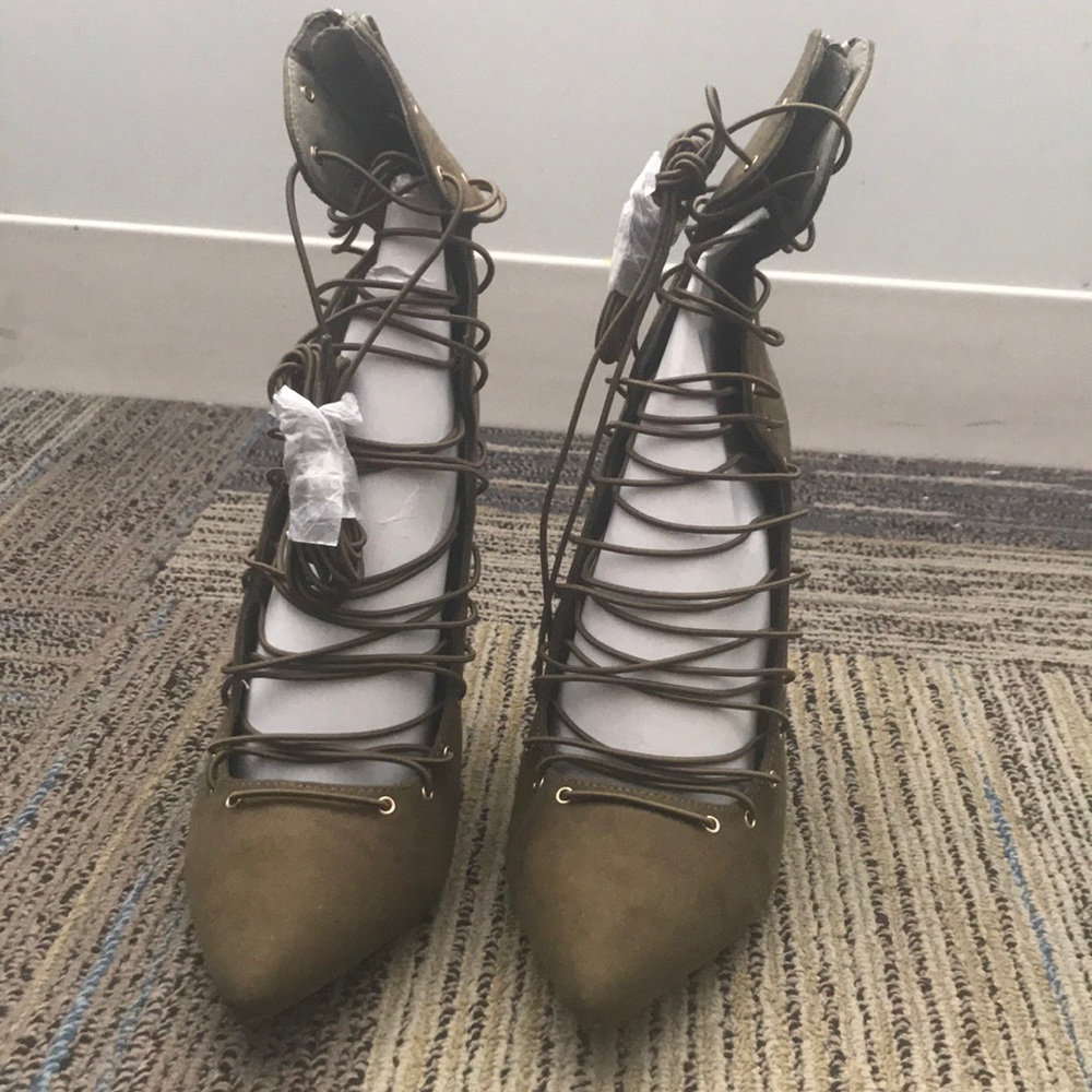 Army green heels